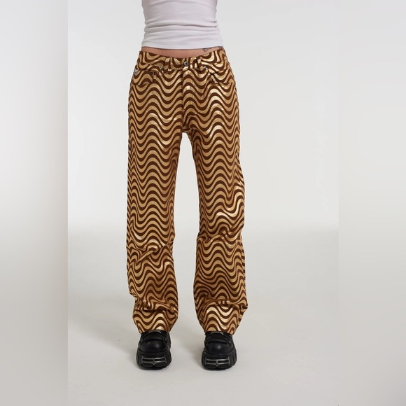 The Ragged Priest Women's Wave Jean Gold & Brown - Picture 5 of 15